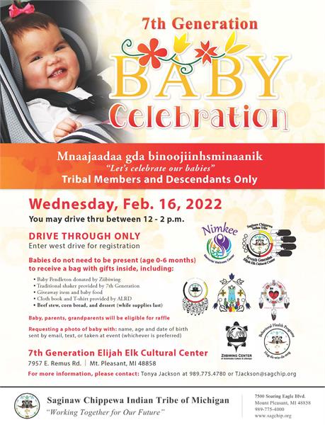 Drive Thru Baby Celebration THIS WEDNESDAY Saginaw Chippewa