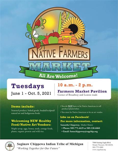 Native Farmers Market Today Saginaw Chippewa Indian Tribe