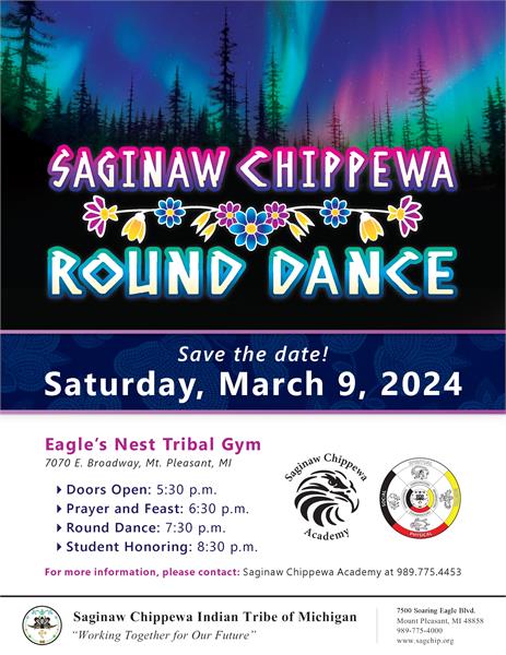 Saginaw Chippewa Academy 2024 Round Dance Save The Date